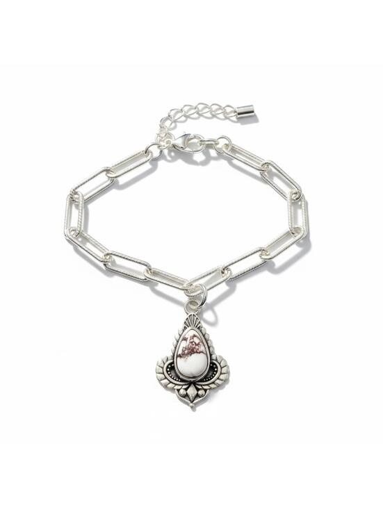 Jewelry - Wild Horse Sterling Silver 925 Paperclip Charm Bracelet 6"-7.5"